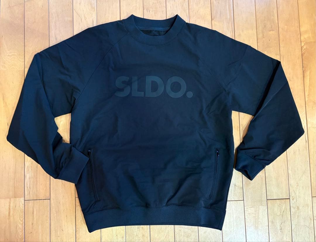 STDダブルクロスストレッチプルオーバーサイズM 美品ブラックSLDO エスルド