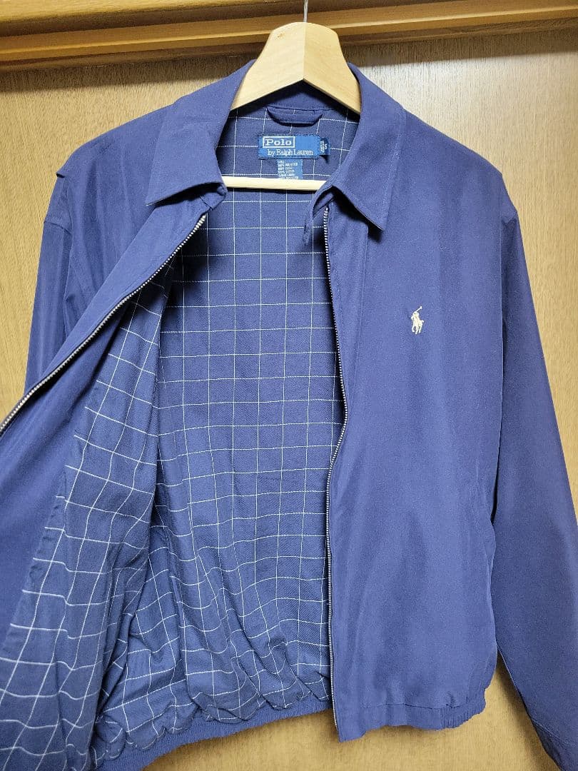 【美品】ラルフローレン スイングトップ ネイビー S 色褪せなし チェック裏地