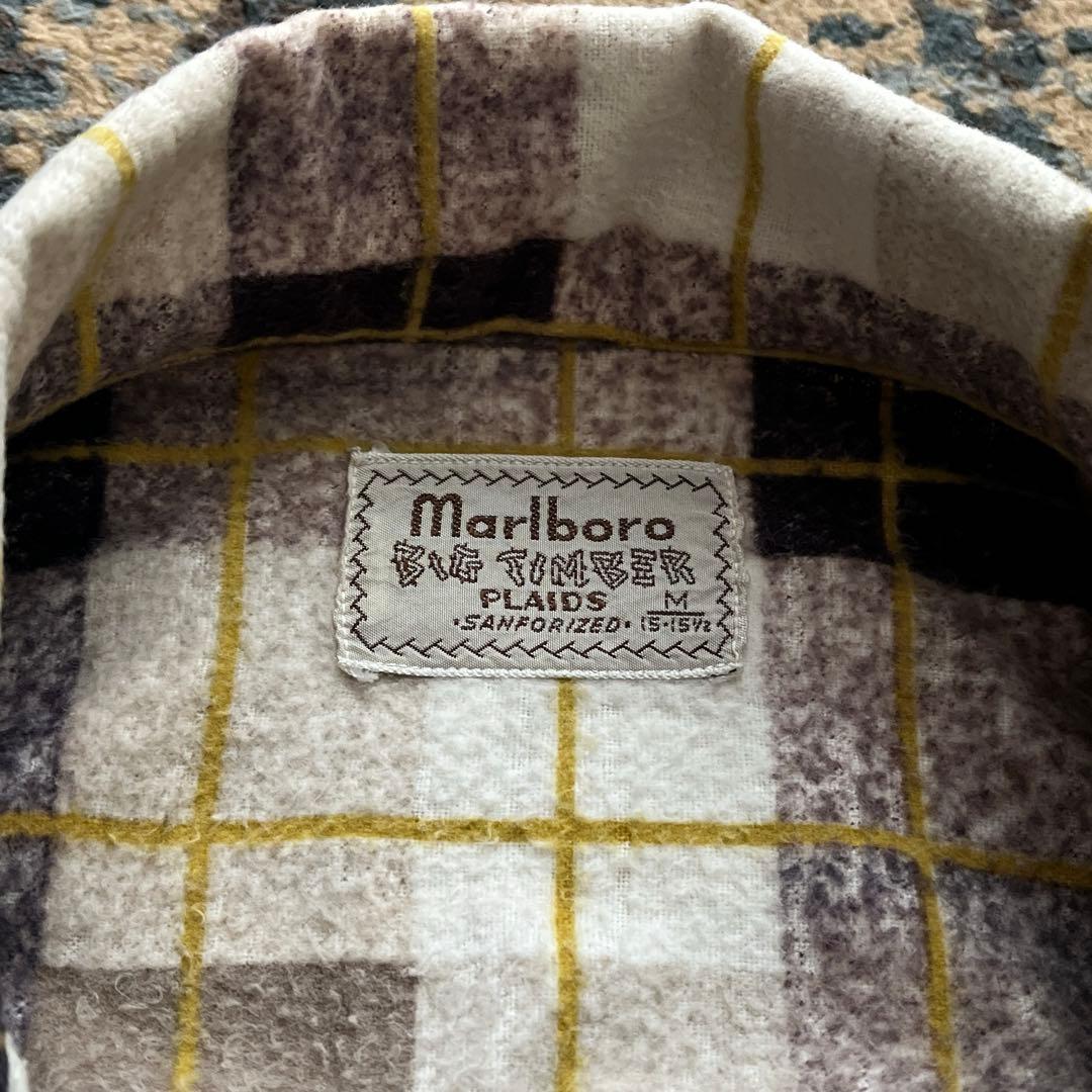 50s marlboro プリントネル シャツ ヴィンテージ 検 60s 40s