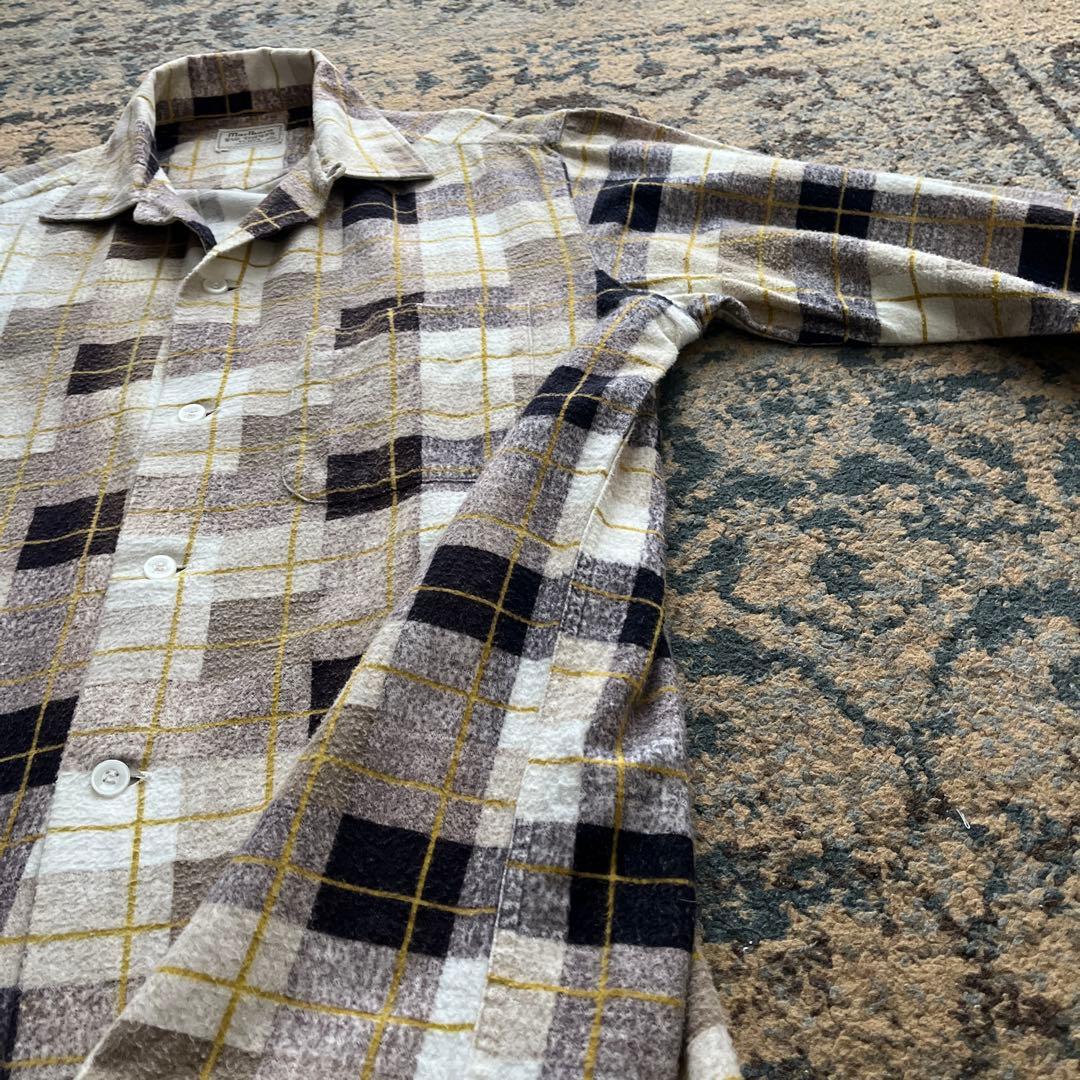 50s marlboro プリントネル シャツ ヴィンテージ 検 60s 40s