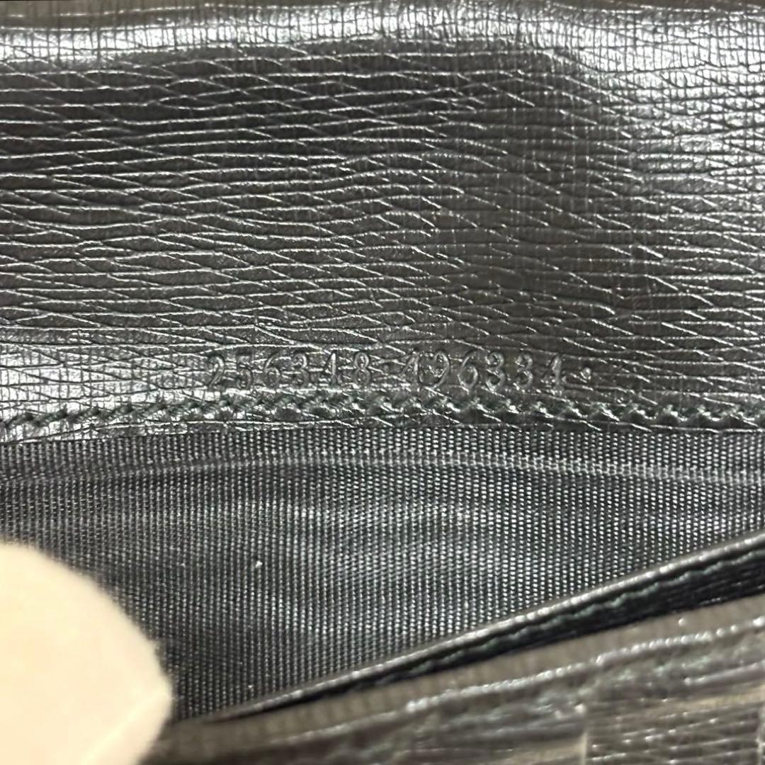 グッチ　112 グッチ　長財布　レザー　ブラック　インターロッキング金具　G金具