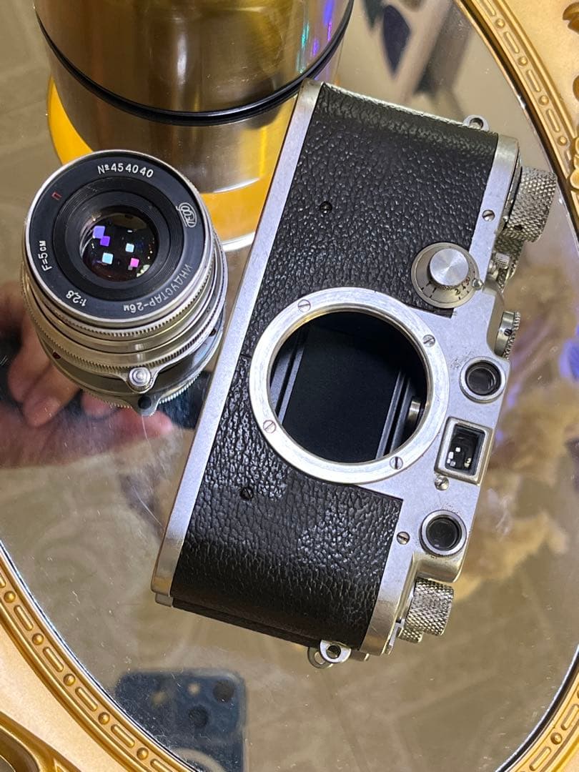 Leica Ⅲc バルナックライカ 革ケース、Fedレンズ付き