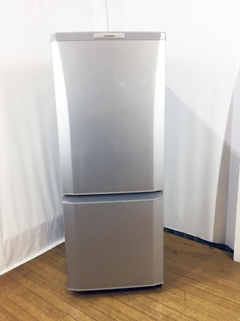 送料無料★◆中古★三菱 ラウンドカット 2ドア冷蔵庫 MR-P15W