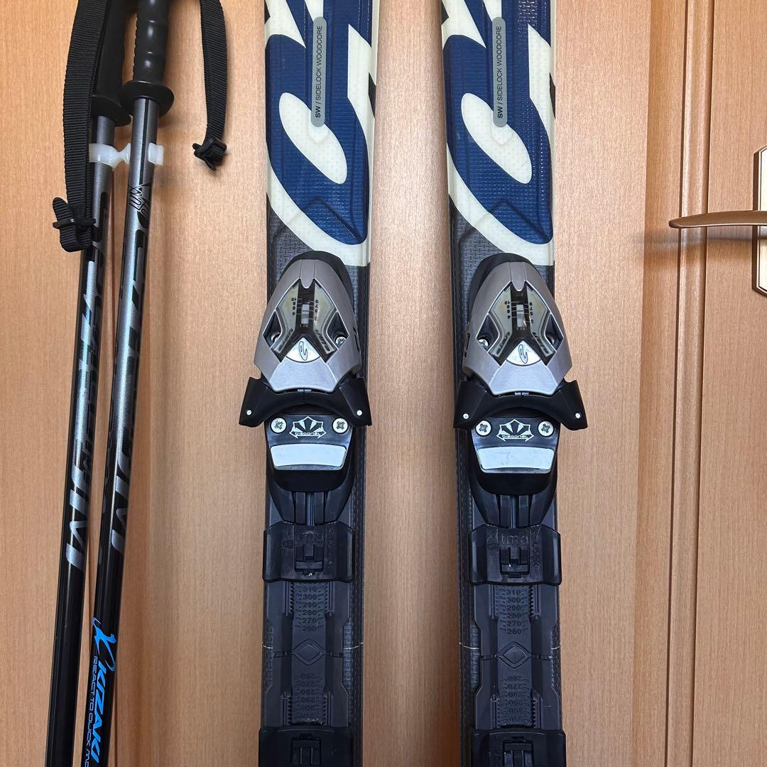 【elan】スキー板A04/152cm ビンディング ストック3点セット