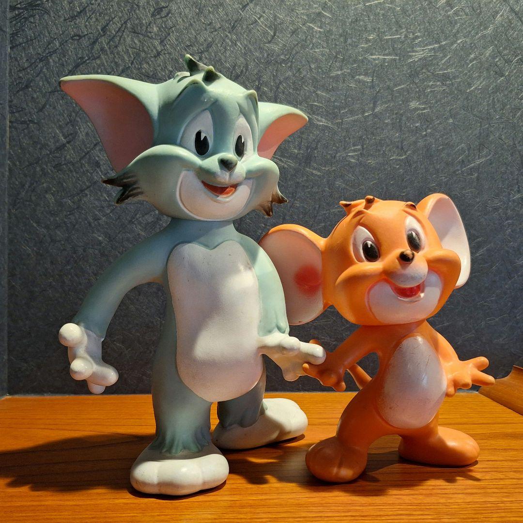 超レア1960年代イタリアレードラプラスティック製トムとジェリーフィギュアセット
