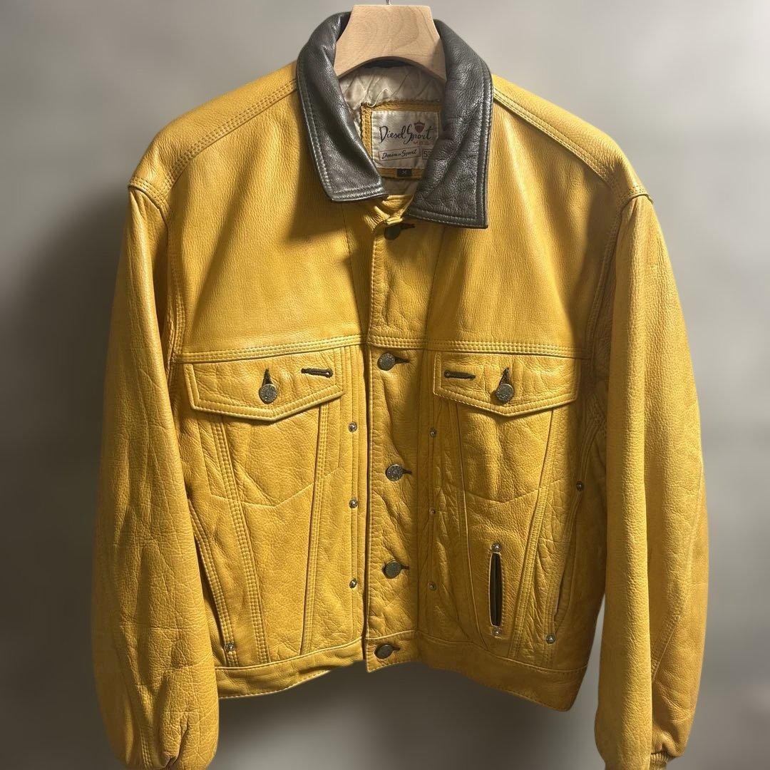 diesel sport レザートラッカージャケット archive y2k