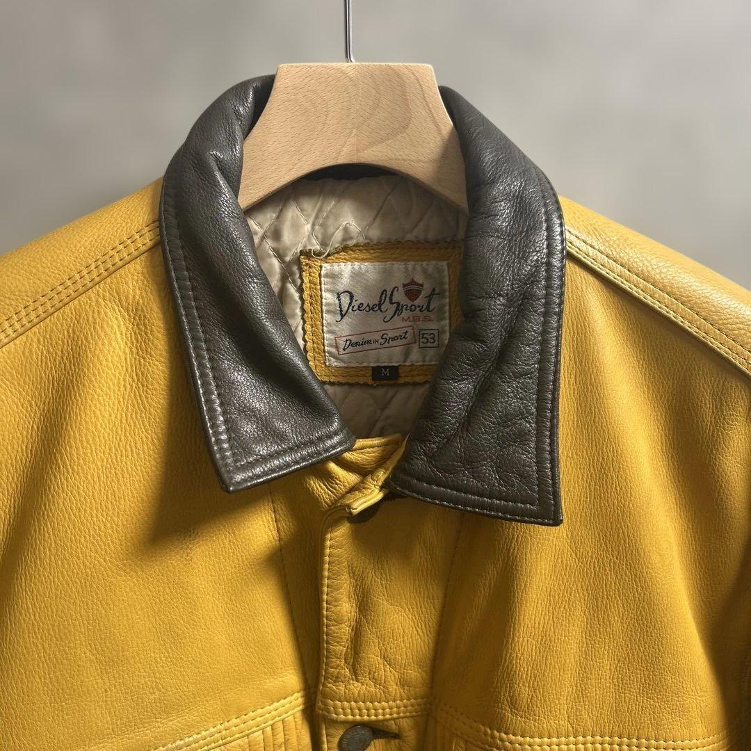 diesel sport レザートラッカージャケット archive y2k