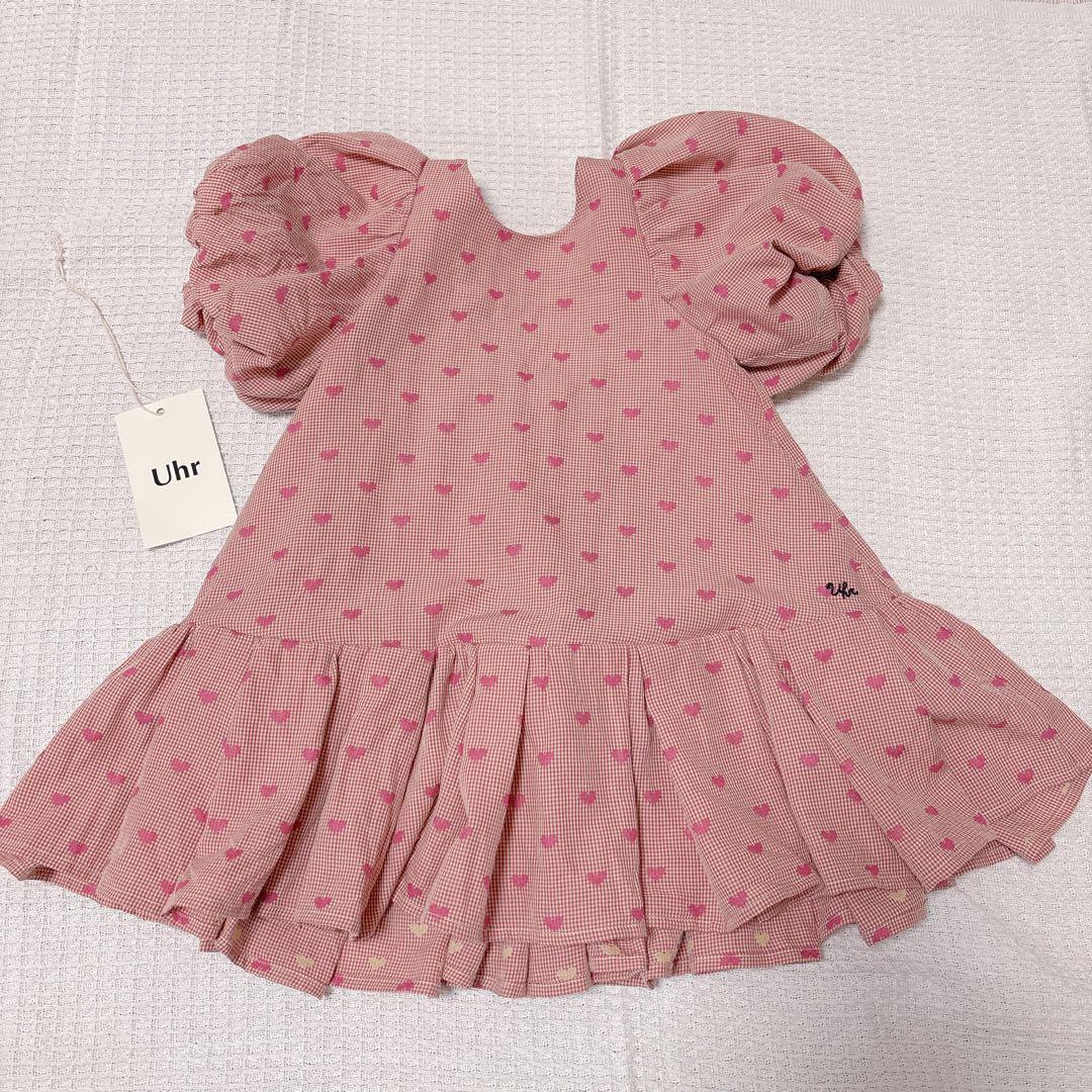 uhr Heart Mom Dress 1-2y ピンク