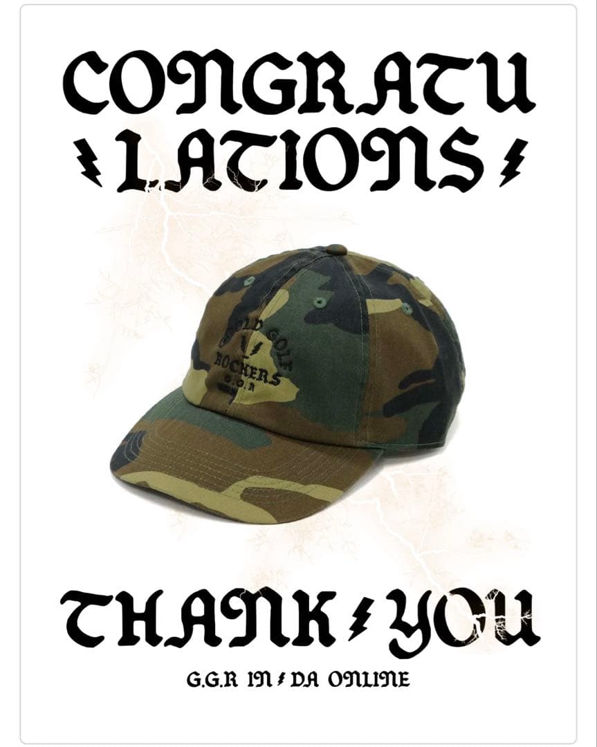 goold golf rockers キャップ　迷彩