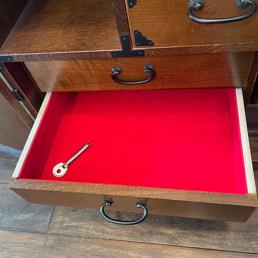 希少 箪笥 裁縫箱 木箱 からくり 隠し有り 古道具 和ダンス レトロ