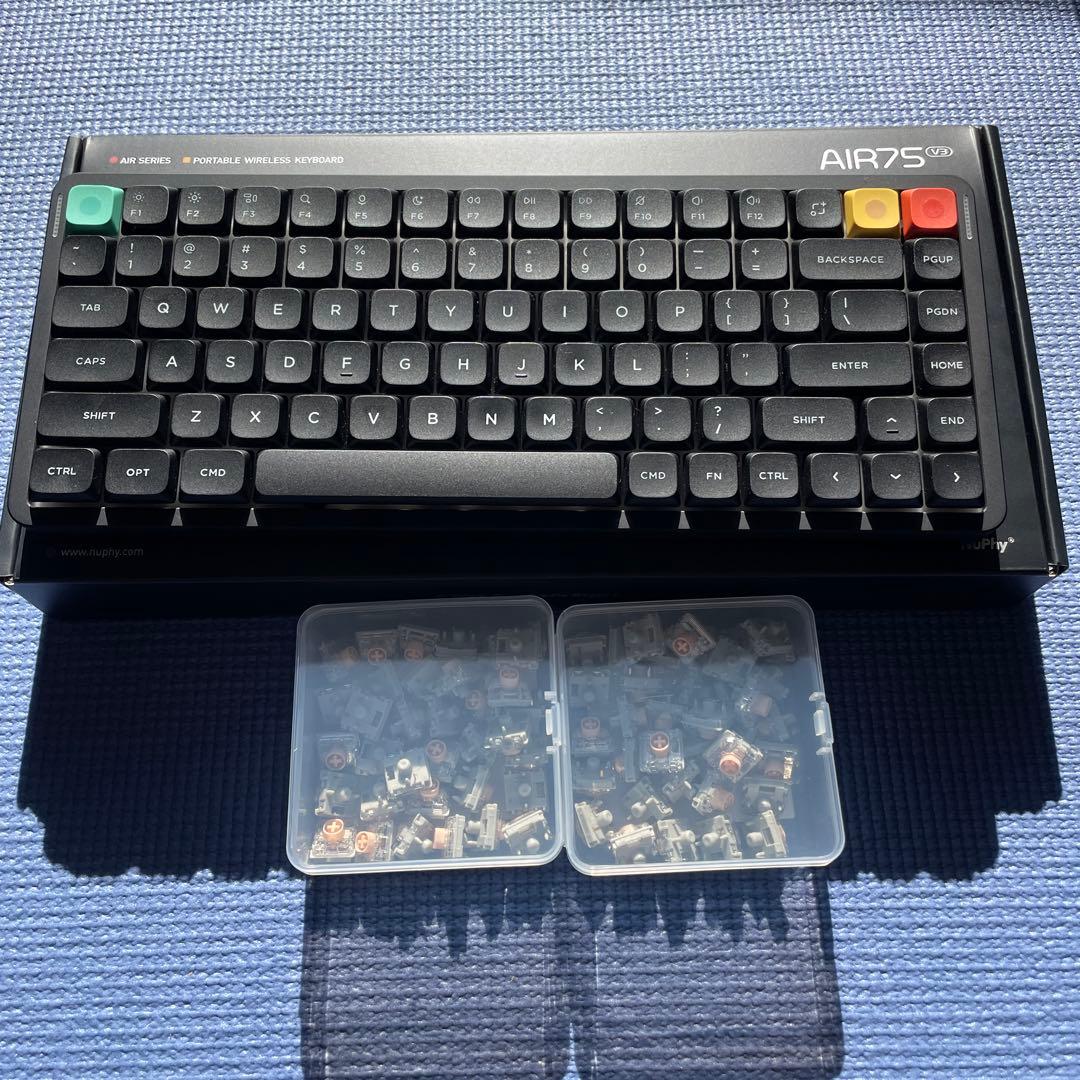 Nuphy Air 75 v3 Blush Nano 英語配列 Red付き