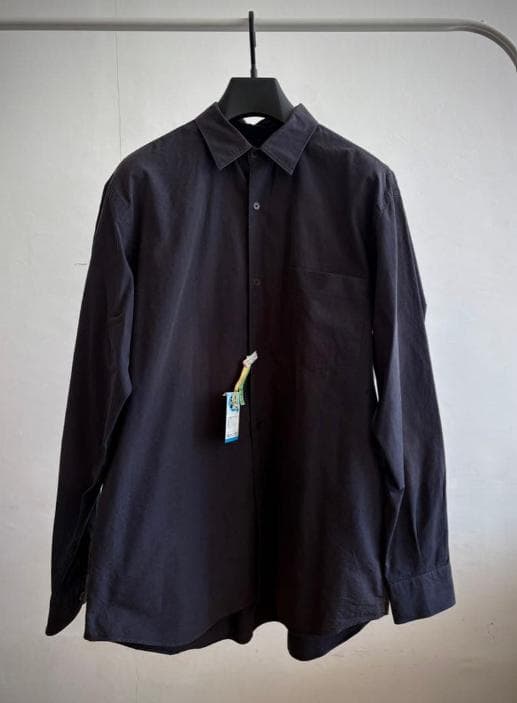 美品 comoli レギュラーカラー ドレスシャツ コモリシャツ ネイビー 3