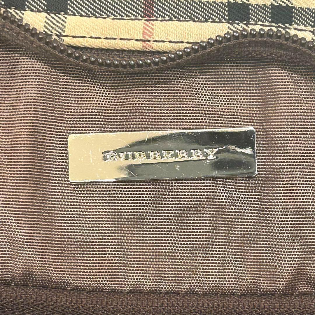 バーバリー　ハンドバッグ　ノバチェック　ミニボストン　ノバチェック　レザー