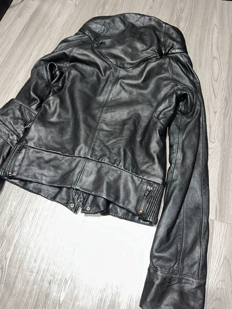 【00's archive】bono type leather jacket