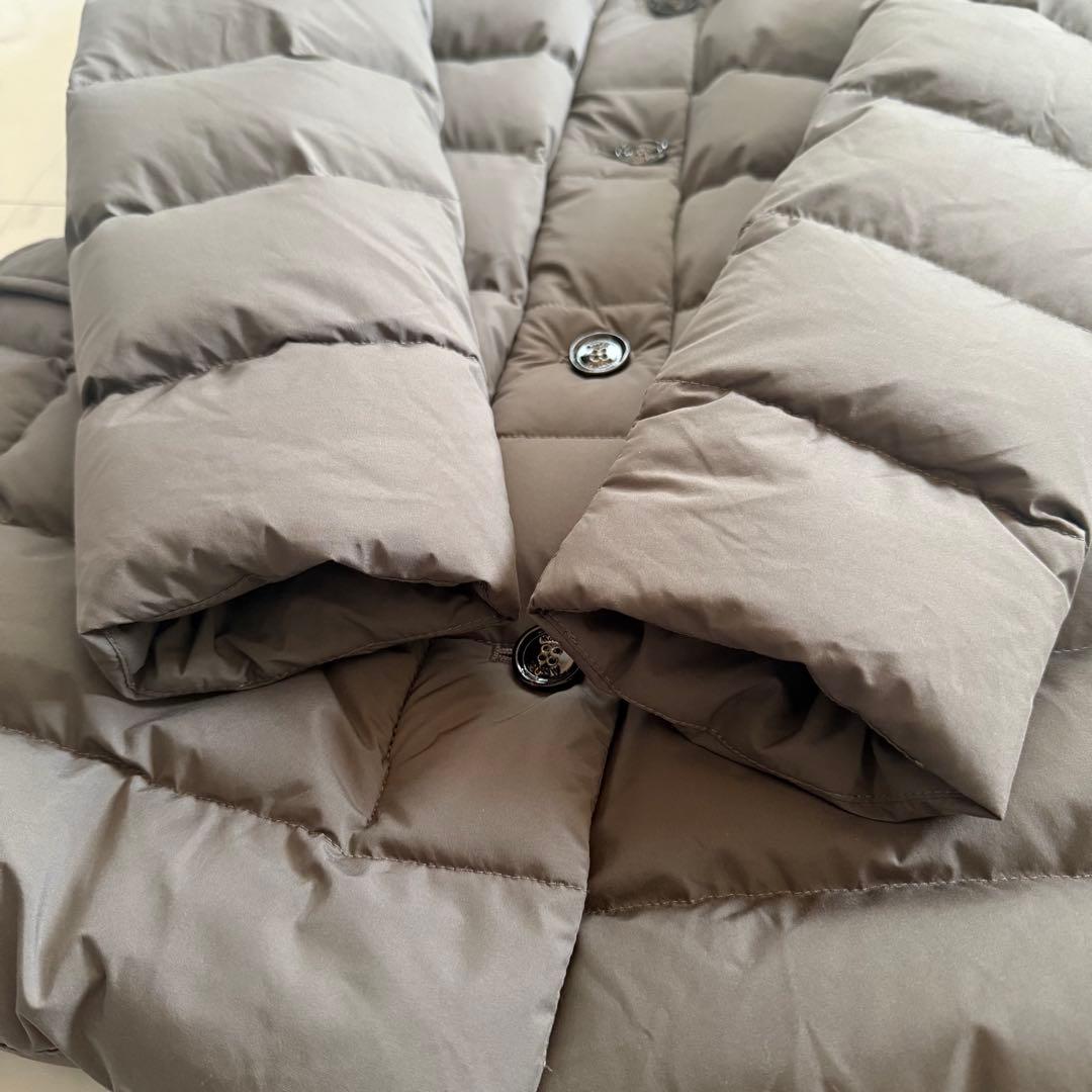 希少★MooRER エレッタ ダウンコート ファー付き 軽量 42 ブラウン