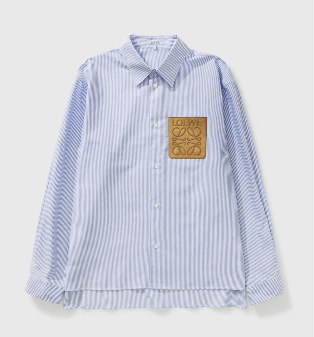 【最終値下げ】LOEWEストライプシャツ サイズ41 Lサイズ　アナグラム