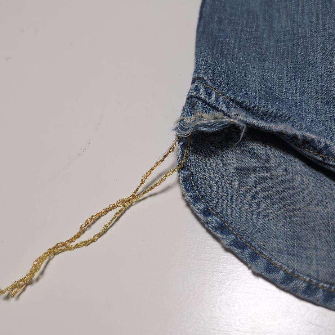 レミレリーフ REMI RELIEF メタルスタッズ デニムシャツ XL スカル