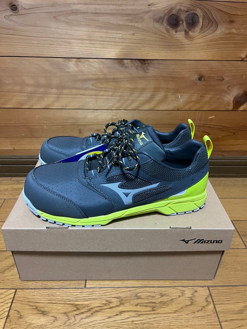 Mizuno 安全靴 ALMIGHTY AS15L グレー/イエロー