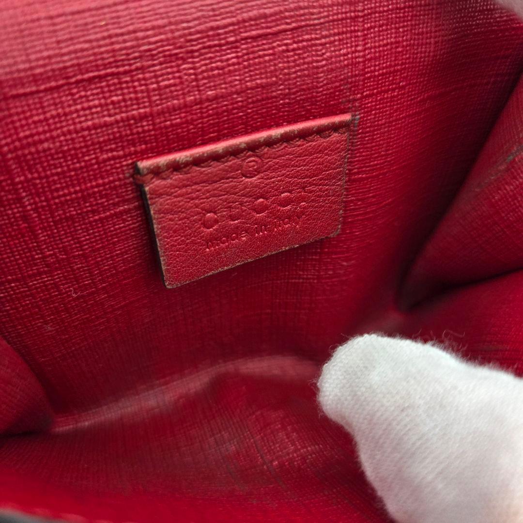 【希少】 GUCCI グッチ 折り財布 財布 GG スプリーム ベルト レッド