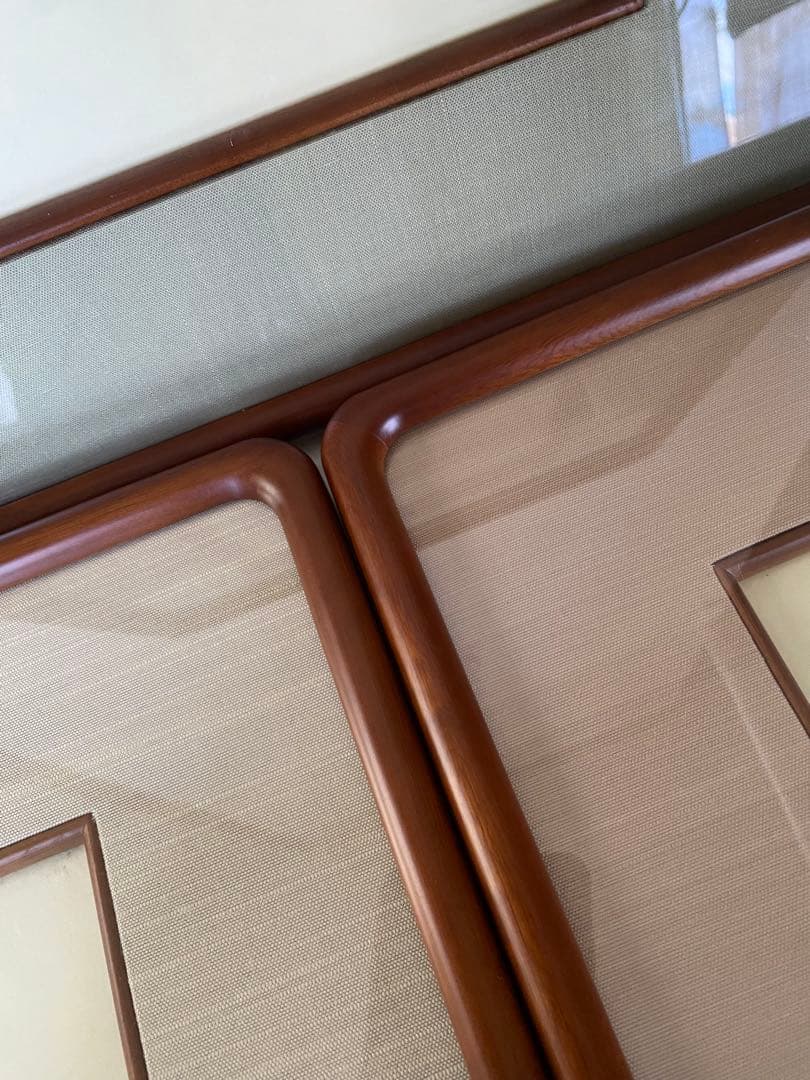 書道額縁　3枚セット　隅丸　色紙額縁　和額　未使用