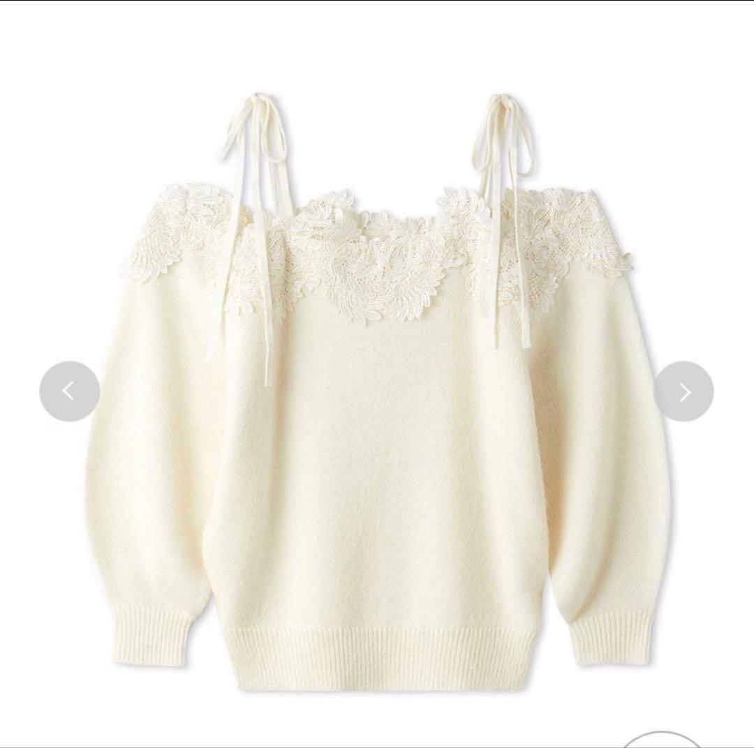 SNIDEL オフショルダー ニットセーター Fサイズ アイボリー