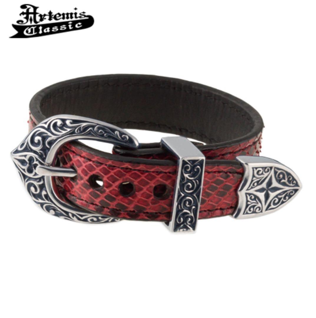 （専用）Artemis Classic レッドレザーブレスレット　レッドパイソン