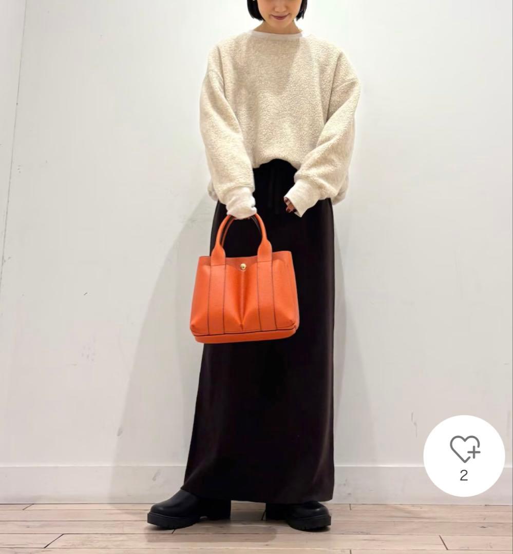 新品　かぐれ　今季　ウール ボアプルオーバー　2025秋冬　ライトベージュ