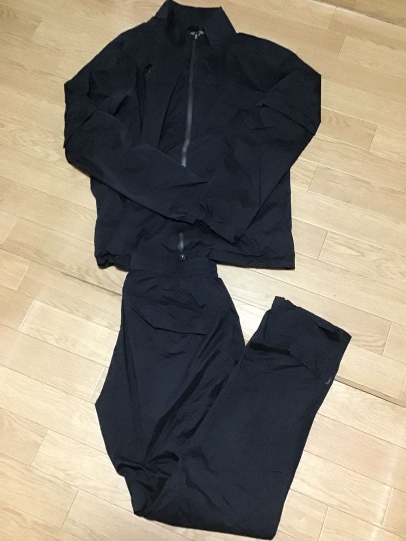 【DESCENTE GOLF/デサント】ナイロンセットアップ/M★黒★メンズ