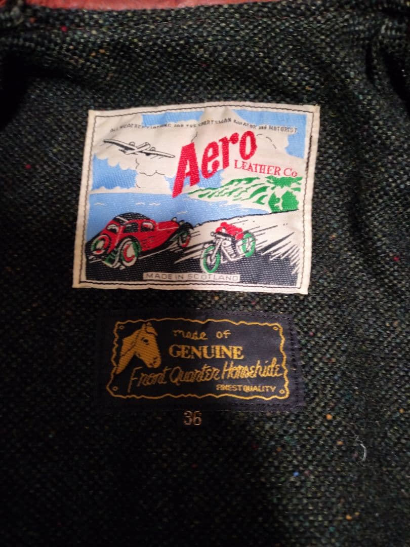 エアロレザー ハイウェイマン サイズ36 aero leather