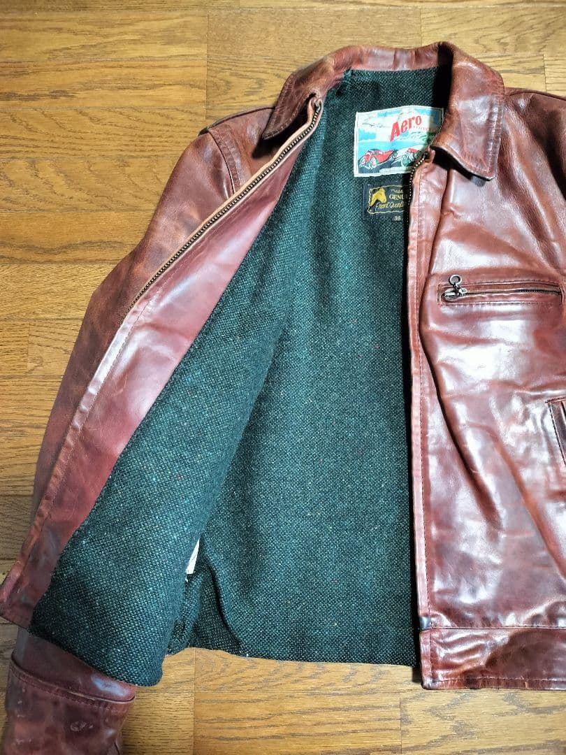 エアロレザー ハイウェイマン サイズ36 aero leather