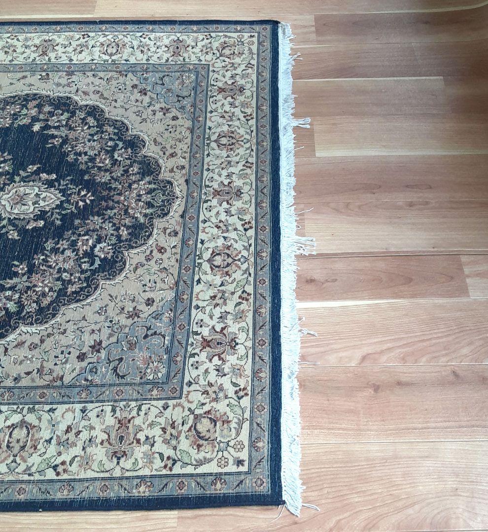 Y1154 高級ペルシャ絨毯 ウール100% 手織り 219×141㎝