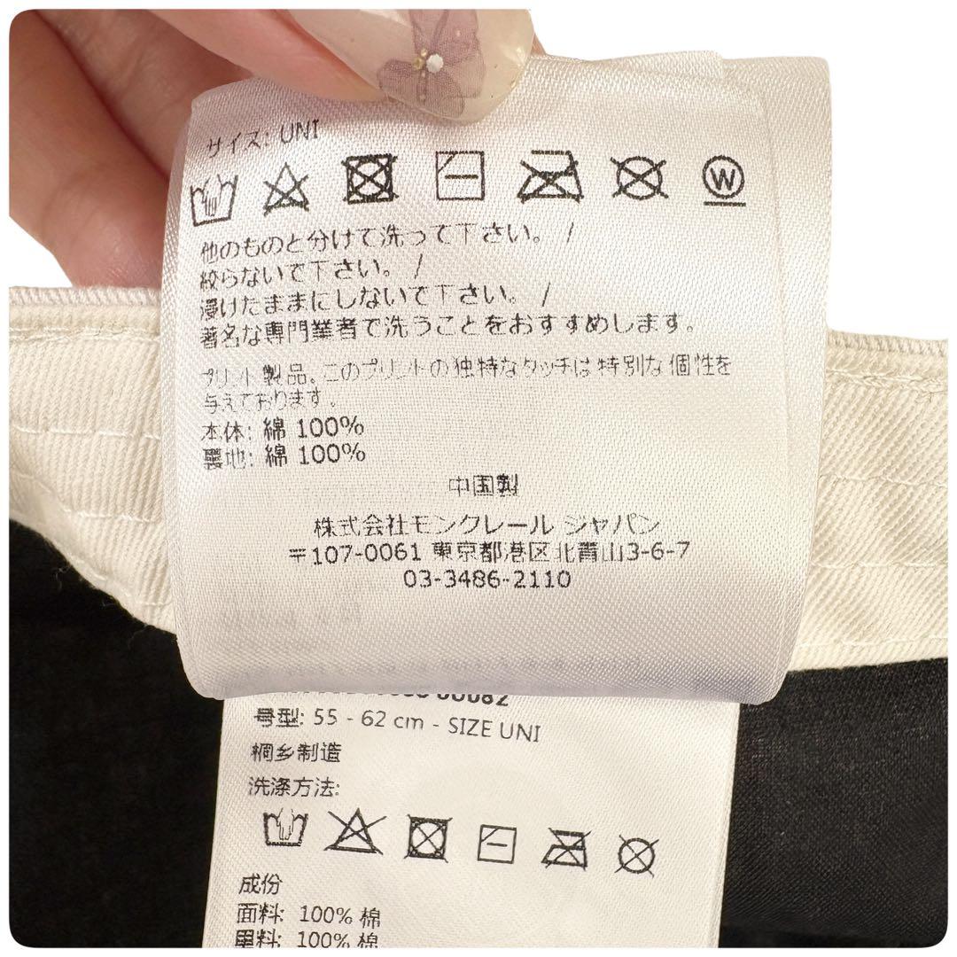 美品✨MONCLER モンクレール ベースボールキャップ 帽子 白 ホワイト