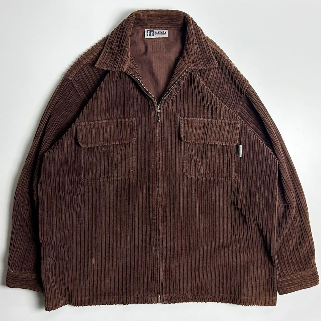 90s【希少】bitch skateboards/コーデュロイジップジャケット