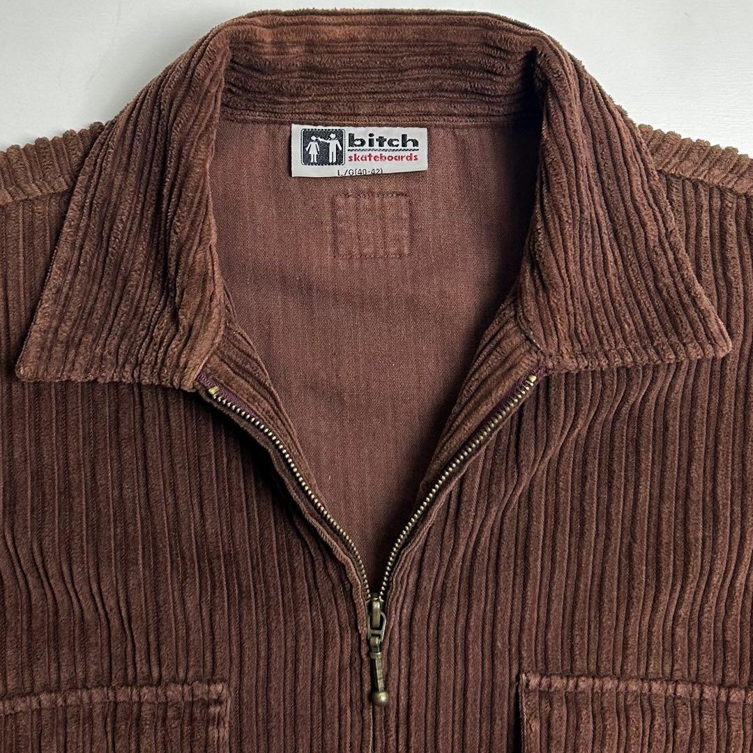90s【希少】bitch skateboards/コーデュロイジップジャケット