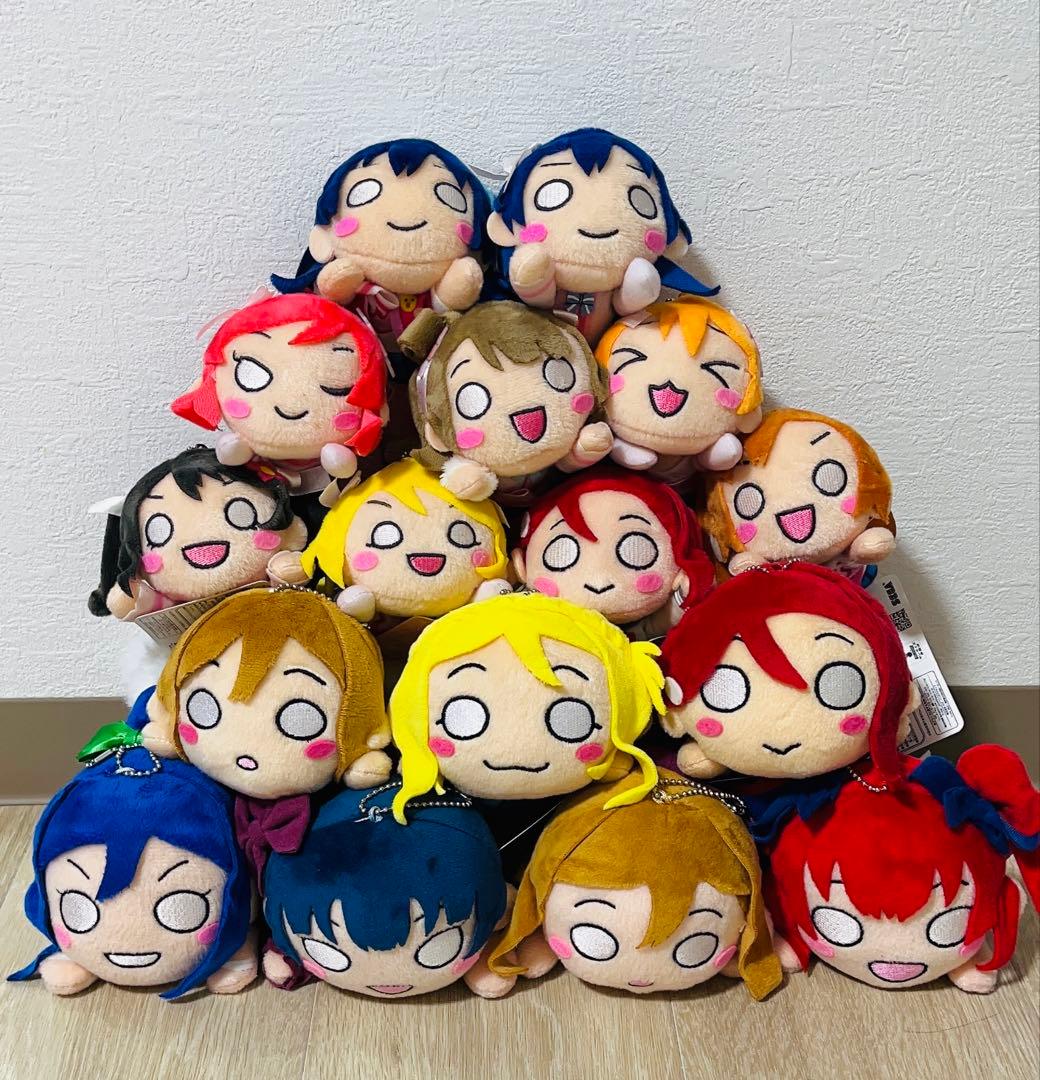 ラブライブ　寝そべりぬいぐるみ7体　キーチェーンマスコット9体　セット