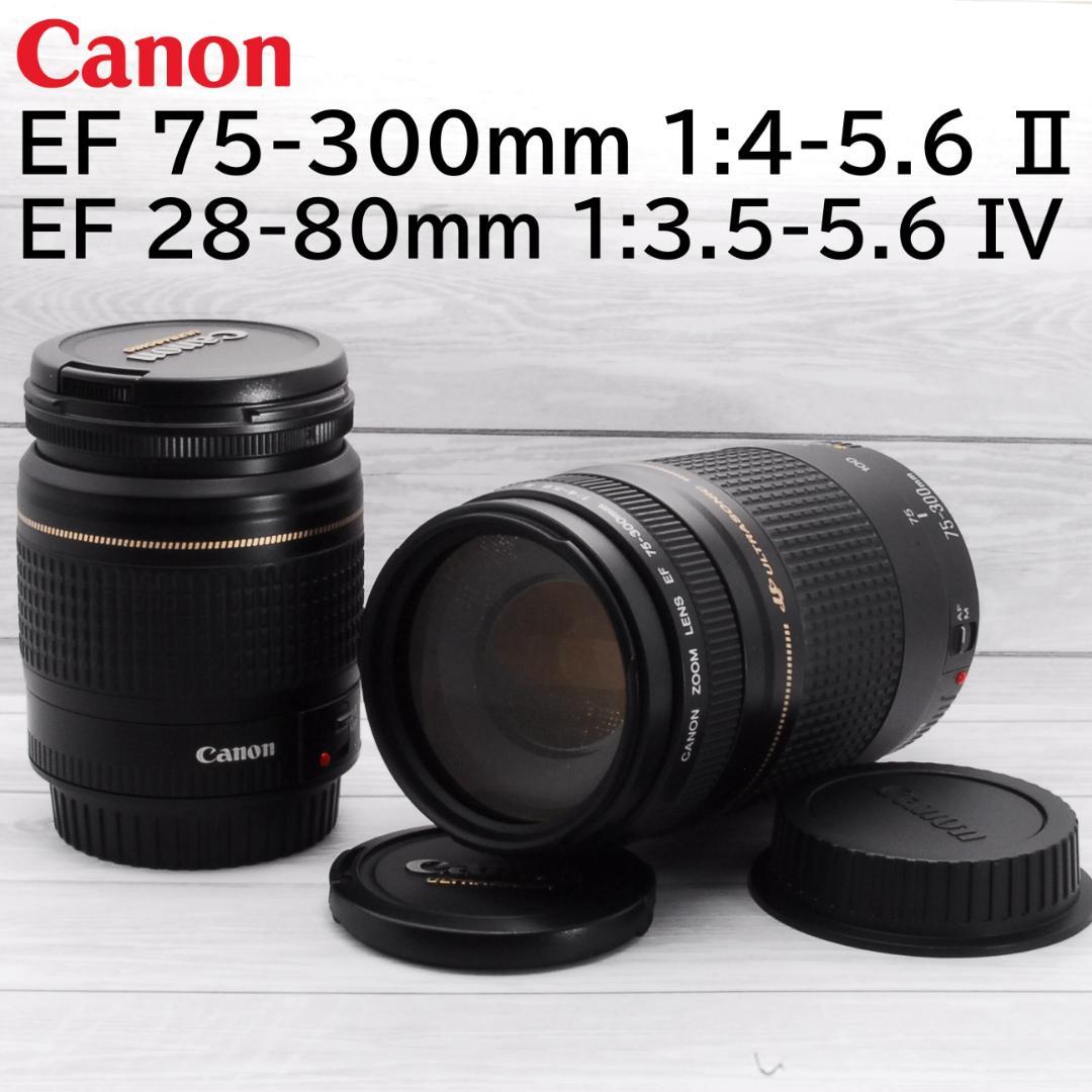 Canonレンズ2本セット EF 75-300mm Ⅱ EF 28-80mm Ⅳ