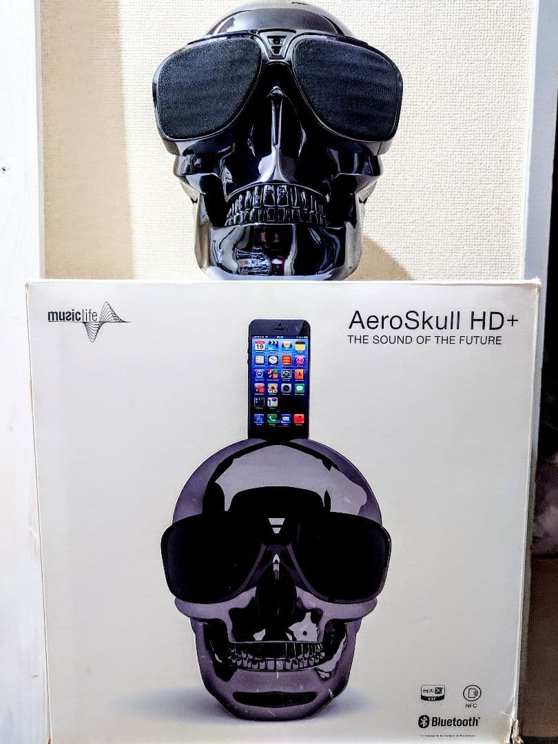 新品同様2点 Music Life Aero Skull/エアロ スカル HD+