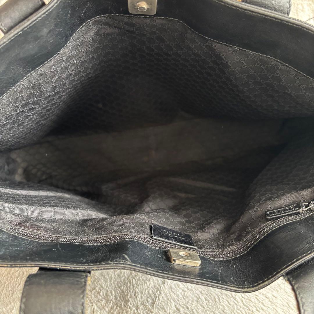 GUCCI グッチ レザー ビジネスバッグ ブラック 本革 黒 鞄 メンズ