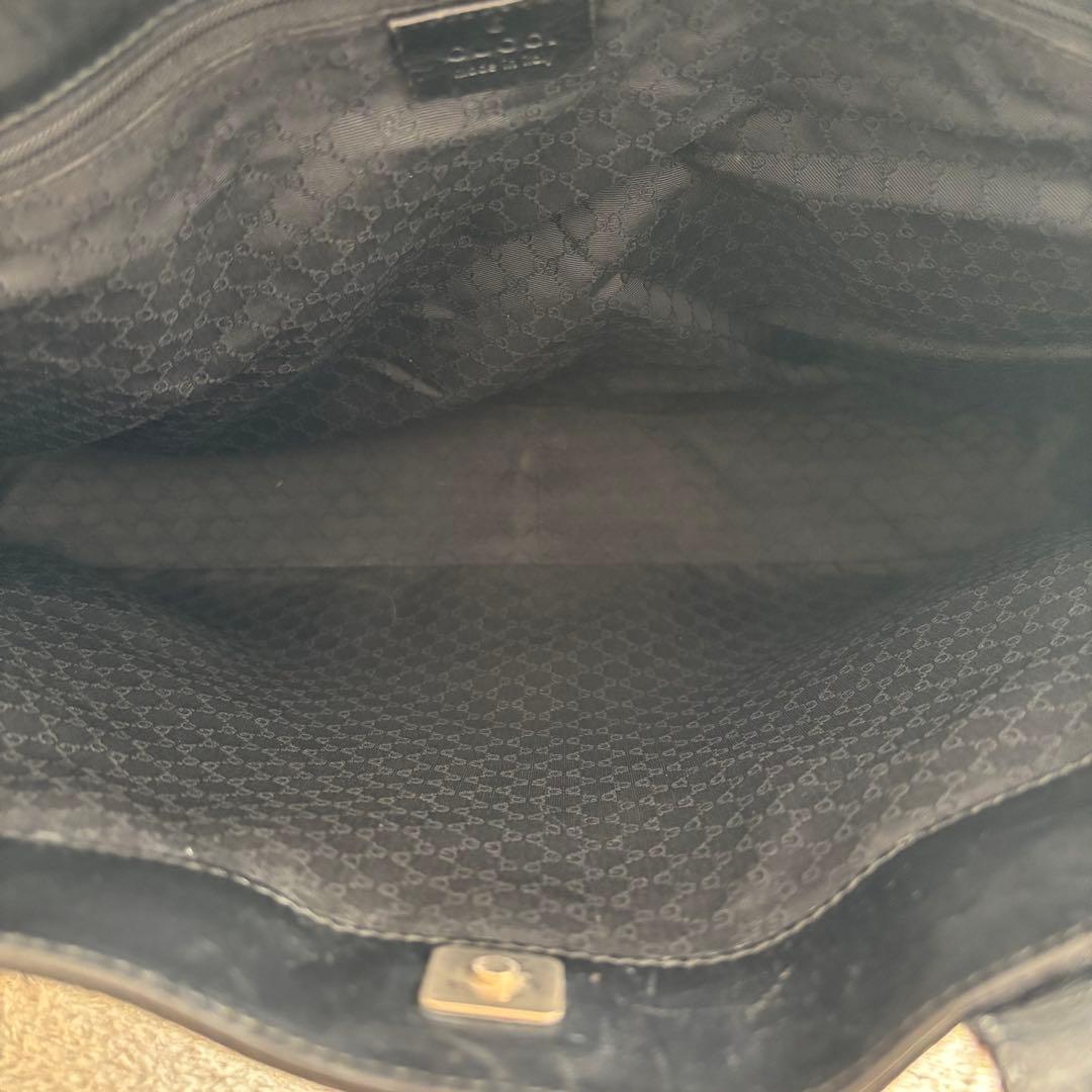 GUCCI グッチ レザー ビジネスバッグ ブラック 本革 黒 鞄 メンズ