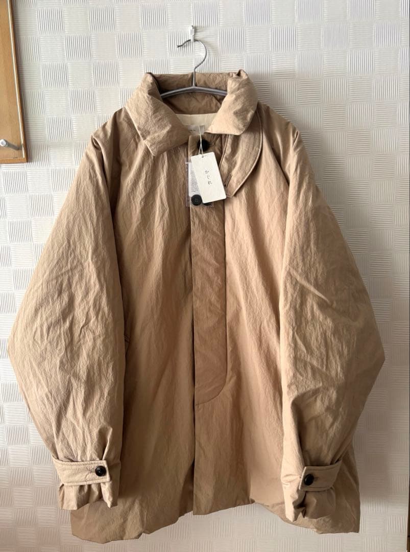 新品タグ付　かぐれ　コットンダウンジャケット　ベージュ　今季完売品　再お値下げ
