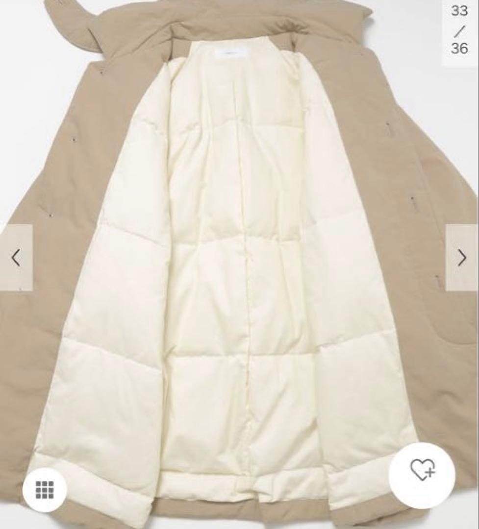 新品タグ付　かぐれ　コットンダウンジャケット　ベージュ　今季完売品　再お値下げ