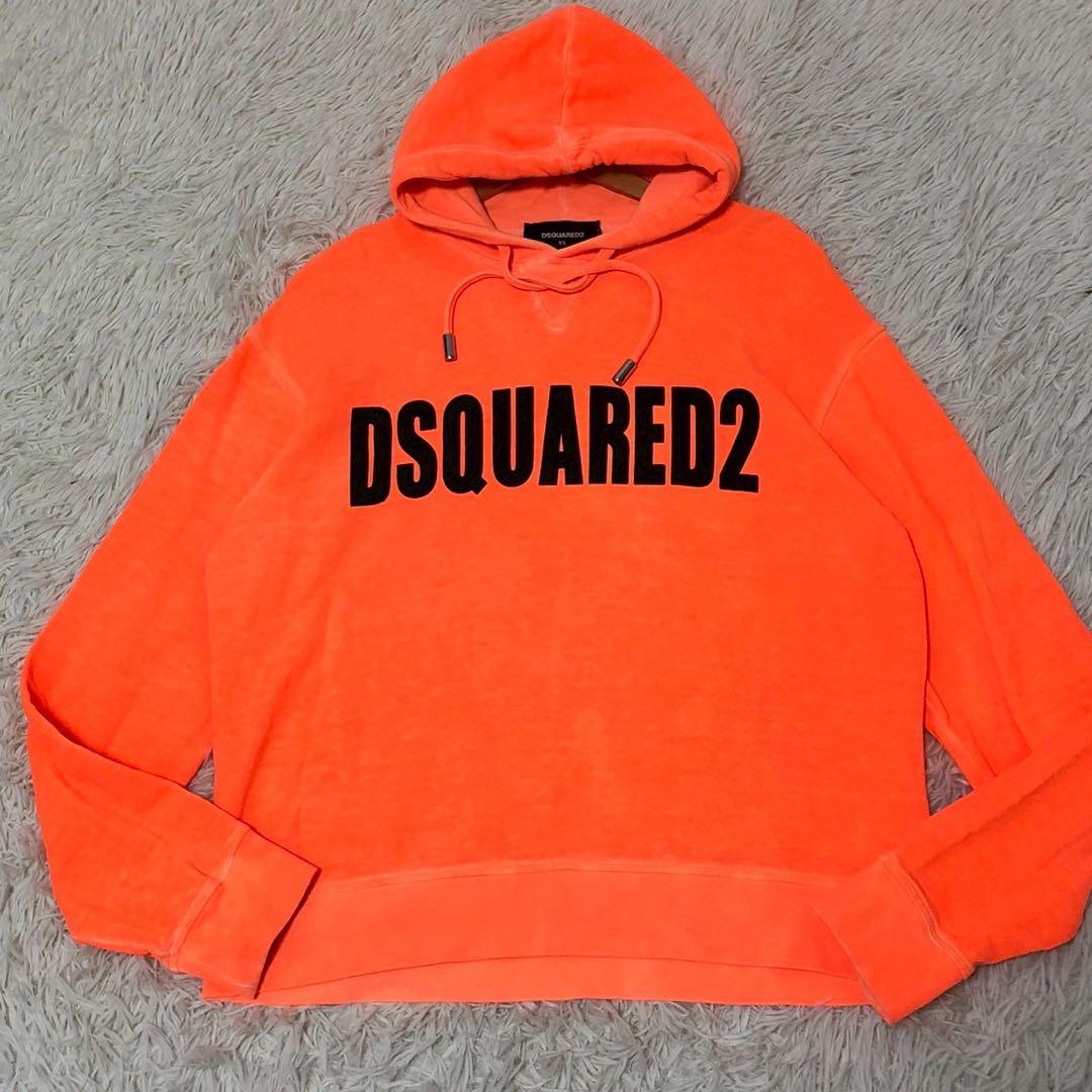 １点物◎良品◎DSQUARED2 フーディック パーカー オレンジ 蛍光色