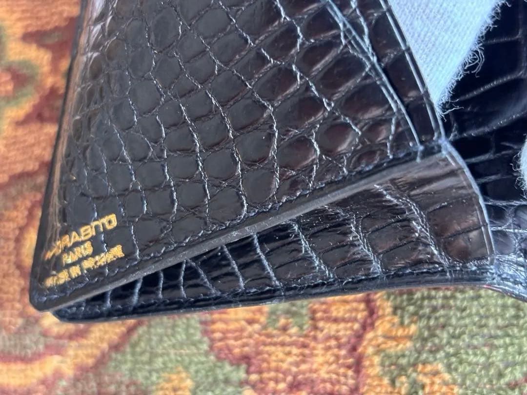 お買い得希少モラビトアリゲーターマット無双 長財布美品定価15%以下
