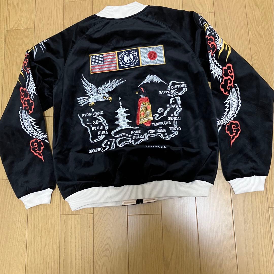 新品　スカジャン　別珍　ヒューストン　ベルベット　黒　スーベニア　ジャケット