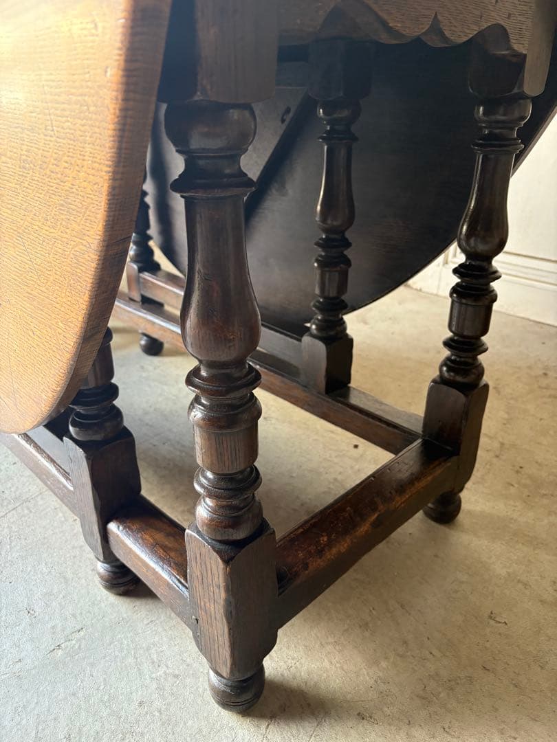 ゲートレッグテーブル/ラージ/オークバタフライテーブル