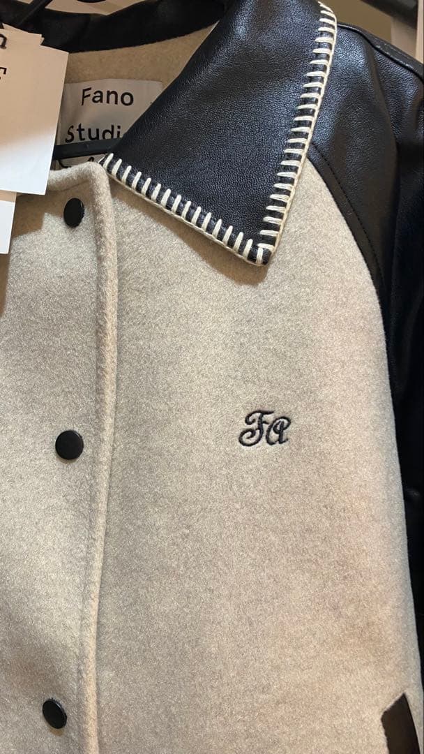 fano studios ロゴ刺繍スタジャン　fanostudios 即日発送