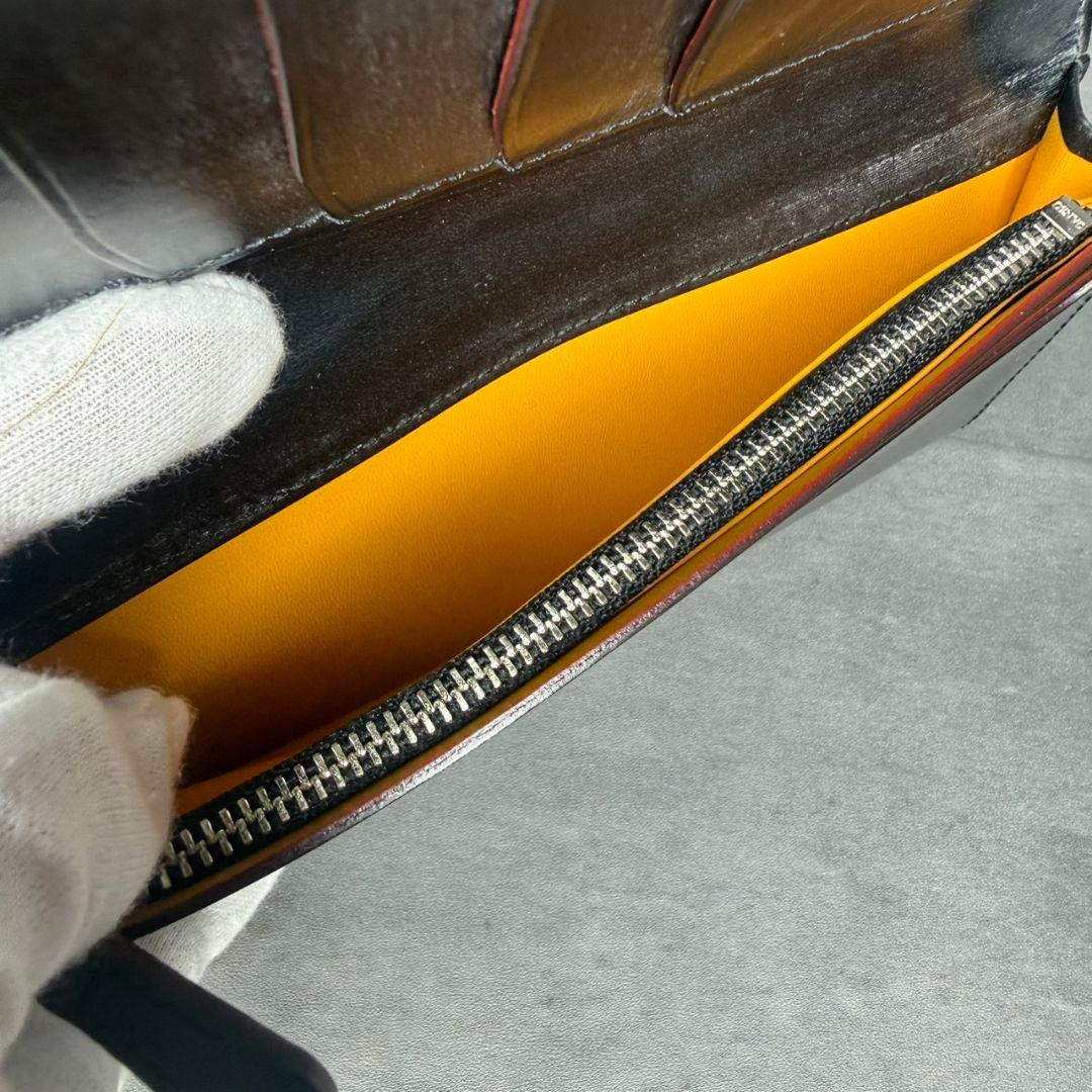 【付属品完備】ガンゾ エイボン ブライドルレザー 長財布 小銭入れ付き ブラック