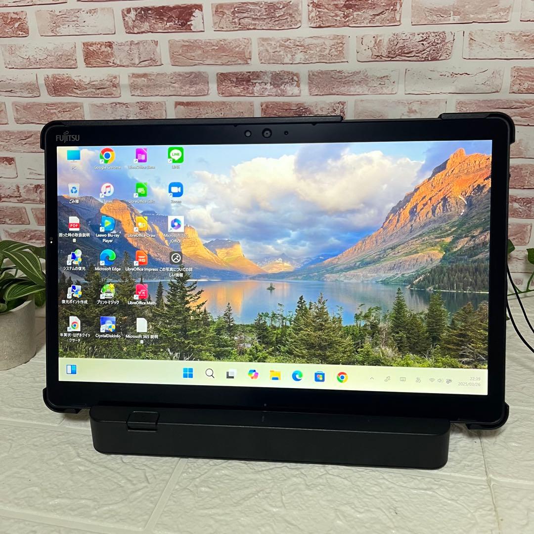 付属品多数富士通タブレット美品 SSD128GB★前後カメラ ノートPC354