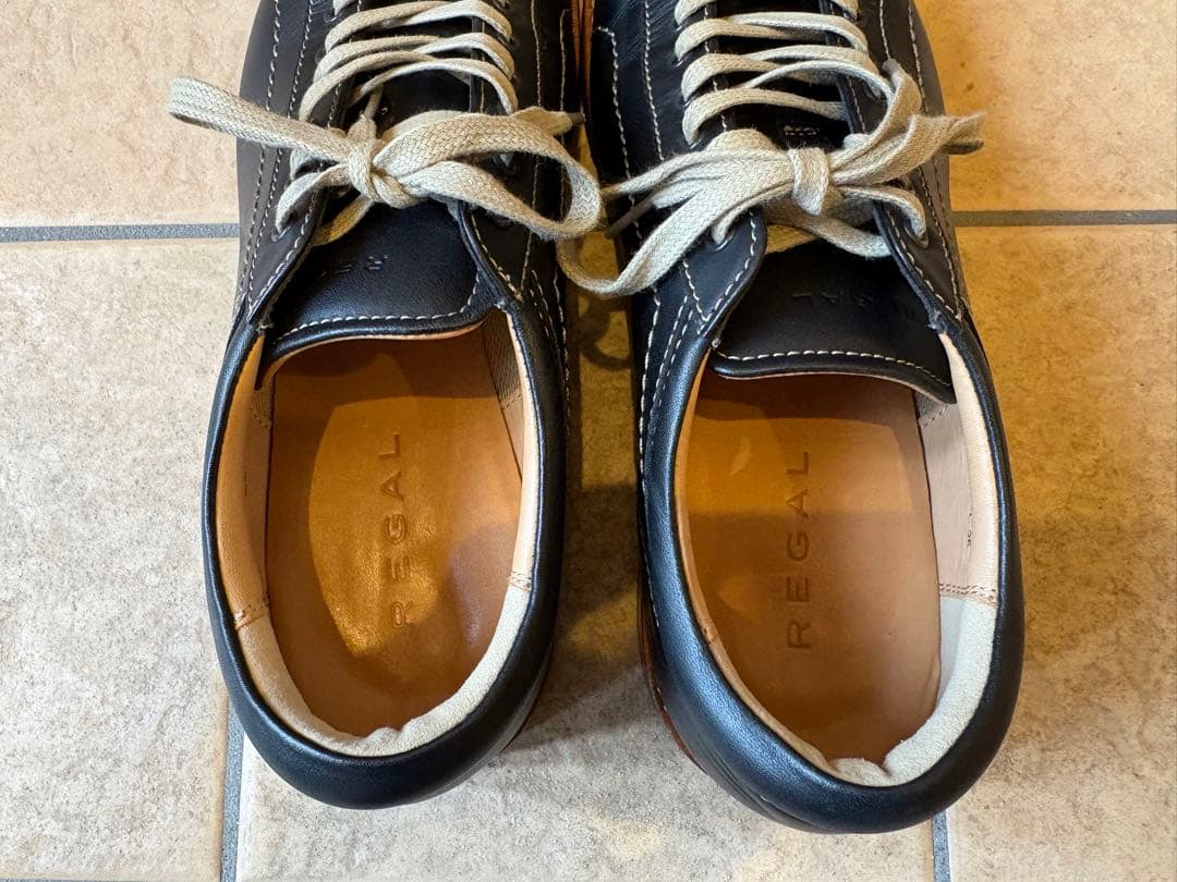 リーガル　レースアップレザー スニーカー　60EL 黒