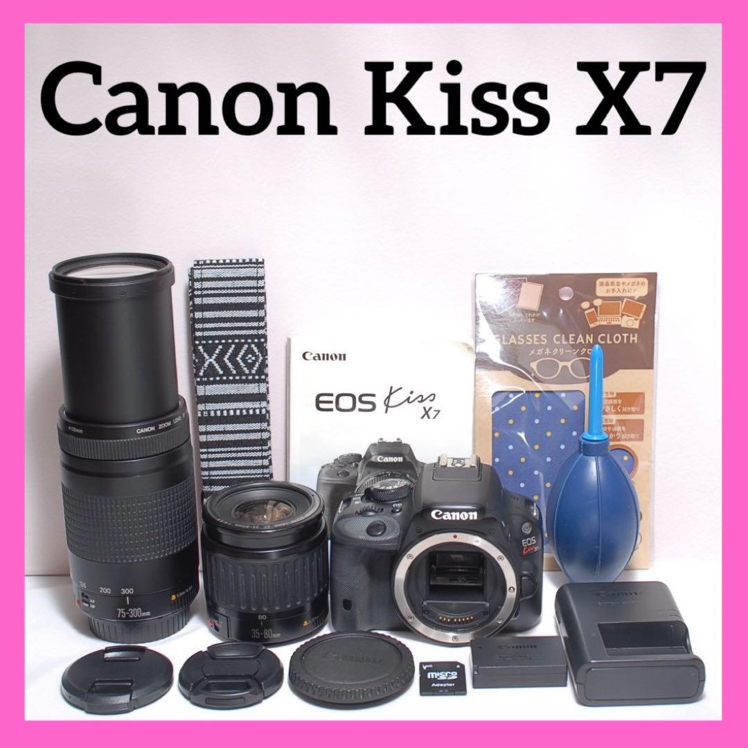 運動会やスポーツ観戦に✨CANON KISS X7✨ダブルレンズ✨スマホ転送可